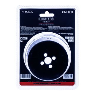 Коронка биметаллическая по металлу 83мм, крупный зуб, Hilberg Bi-Metal Cobalt 8% (М42),
