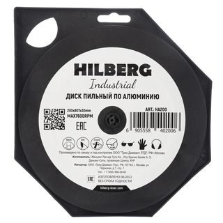 Диск пильный Hilberg Industrial Алюминий 200*30*80Т