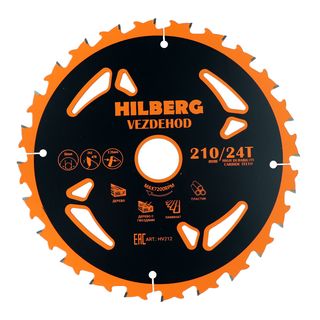 Диск пильный Hilberg Vezdehod 210*30*24Т*7 град.