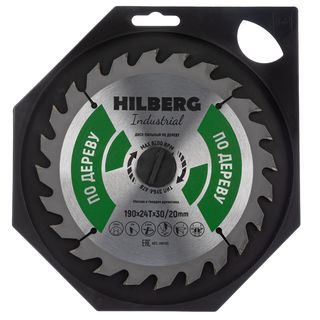 Диск пильный Hilberg Industrial Дерево 190*30/20*24Т