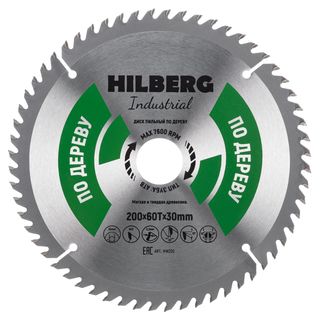 Диск пильный Hilberg Industrial Дерево 200*30*60Т