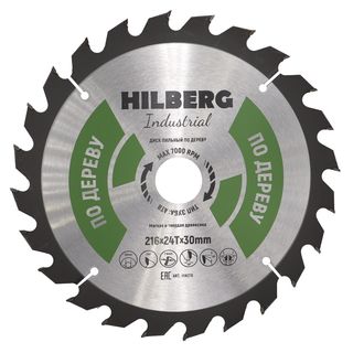 Диск пильный Hilberg Industrial Дерево 216*30*24Т