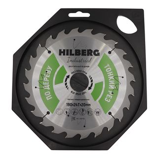 Диск пильный Hilberg Industrial Дерево тонкий рез 190*20*24Т