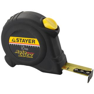 Рулетка STAYER "MASTER" AUTOLOCK, автостоп, 5м/19мм, 2-34126-05-19_z01