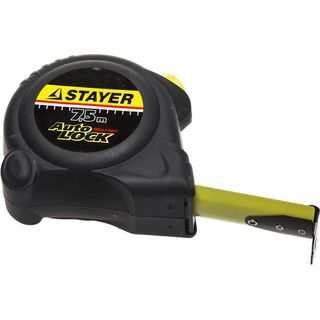 Рулетка STAYER "MASTER" AUTOLOCK, автостоп, 7.5м/25мм, 2-34126-07-25_z01
