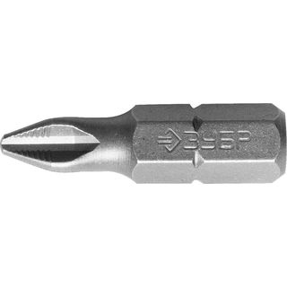 Биты ЗУБР "МАСТЕР" кованые, C 1/4", PH2, 25мм (2шт), 26001-2-25-2
