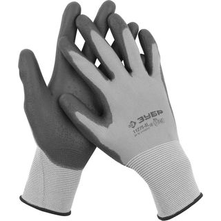 Перчатки ЗУБР "МАСТЕР" для точных работ с полиуретановым покрытием, р-р L (9), 11275-L