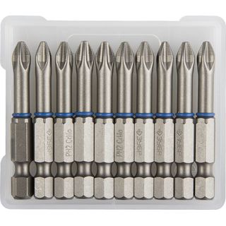 Биты ЗУБР "ЭКСПЕРТ" торсионные кованые, E 1/4", PH2, 50мм (10шт), 26011-2-50-10