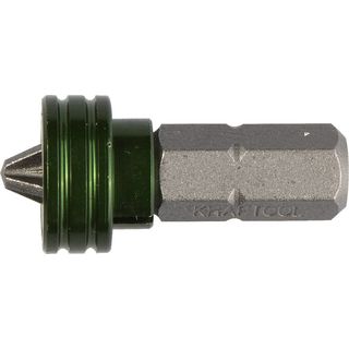 Биты KRAFTOOL "ЕХPERT", с магнитным держателем-ограничителем, C 1/4", PH2, 25 мм, 1 шт. в блистере, 26128-2-25-1