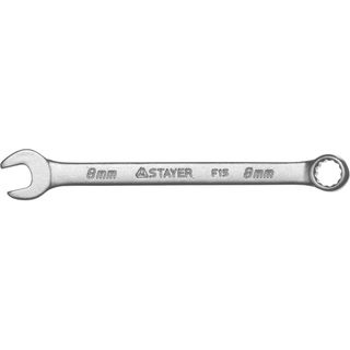 Ключ STAYER "MASTER" гаечный комбинированный, хром 8мм, 27085-08