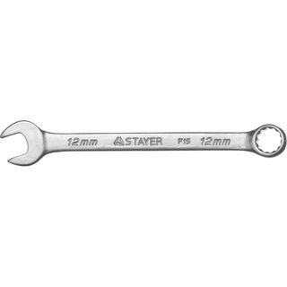 Ключ STAYER "MASTER" гаечный комбинированный, хром 12мм, 27085-12