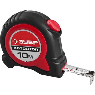 Рулетка ЗУБР "МАСТЕР", автостоп, 10м/25мм, 34052-10-25