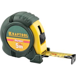 Рулетка KRAFTOOL "EXPERT" с нейлоновым покрытием, обрезин. корпус, 5м/19мм, 34122-05-19_z01