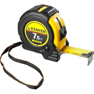 Рулетка STAYER "PROFI" "MARS", утолщенное полотно, 7,5мх25мм, 34131-075_z01