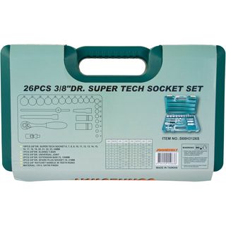 Набор головок торцевых 3/8"DR Super Tech, 26 предметов