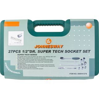Набор головок торцевых 1/2"DR Super Tech, 27 предметов