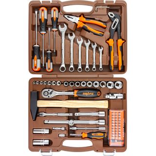 Набор инструмента универсальный 1/4", 1/2"DR, 75 предметов