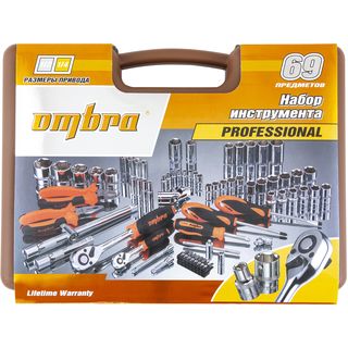 Набор инструмента универсальный 1/4", 1/2"DR, 69 предметов