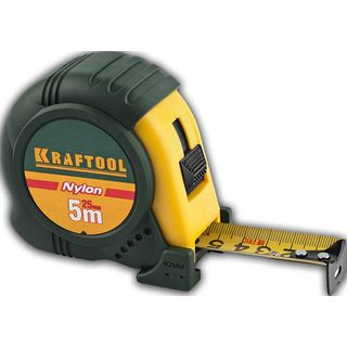 Рулетка KRAFTOOL с нейлоновым покрытием, обрезин корпус, 5/25мм, 34122-05-25_z01