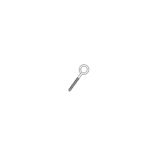 Крючок-полукольцо с метрической резьбой М8х300