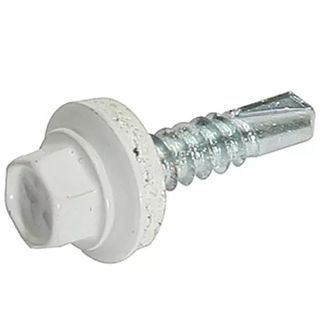 Саморез кровельный 5,5х25 RAL9003 белый сигнальный (Блистер 11шт)