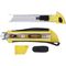 Нож технический 25 мм усиленный, кассета 3 лезвия, автозамена лезвия, Профи FIT HQ 10328
