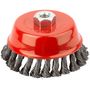 Корщетка-чашка, гайка М14, стальная витая проволока 125 мм FIT IT 39469